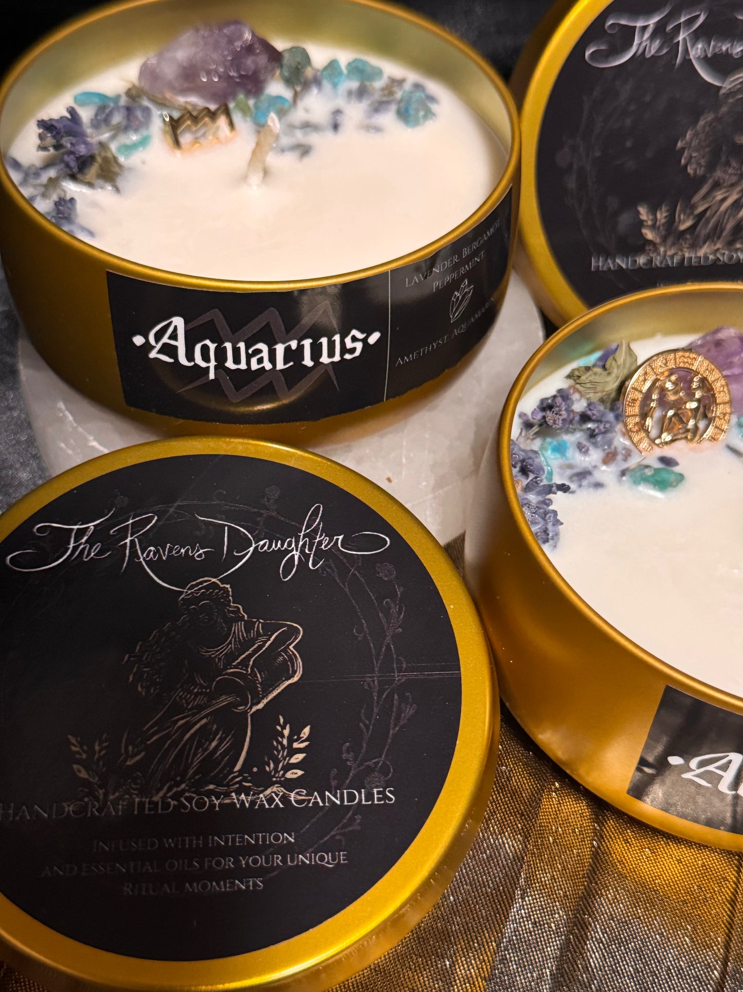 Aquarius Zodiac Candle
