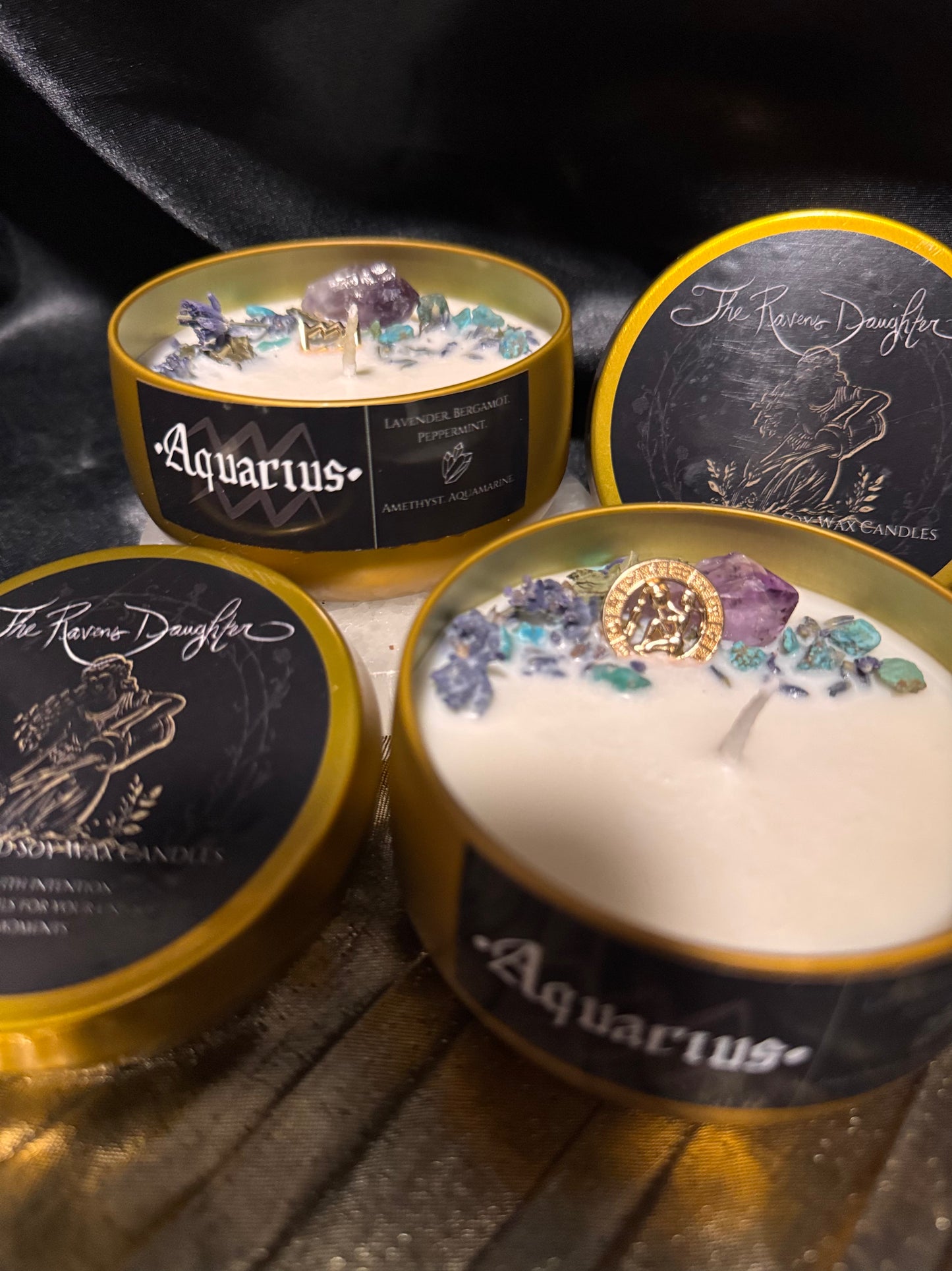 Aquarius Zodiac Candle